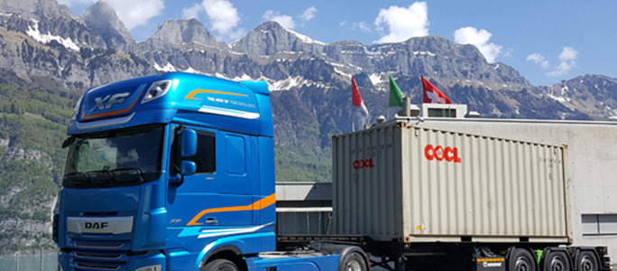 Anbindung des Containerterminals Ulm and die Schweiz und Östereich